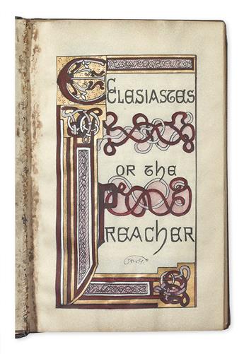 GOUDY, FREDERIC. Ecclesiastes or the Preacher. Illuminated manuscript.